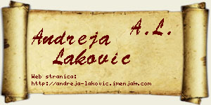 Andreja Laković vizit kartica